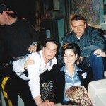 On the set of "Due South" with Paul Gross and Callum Keith Rennie